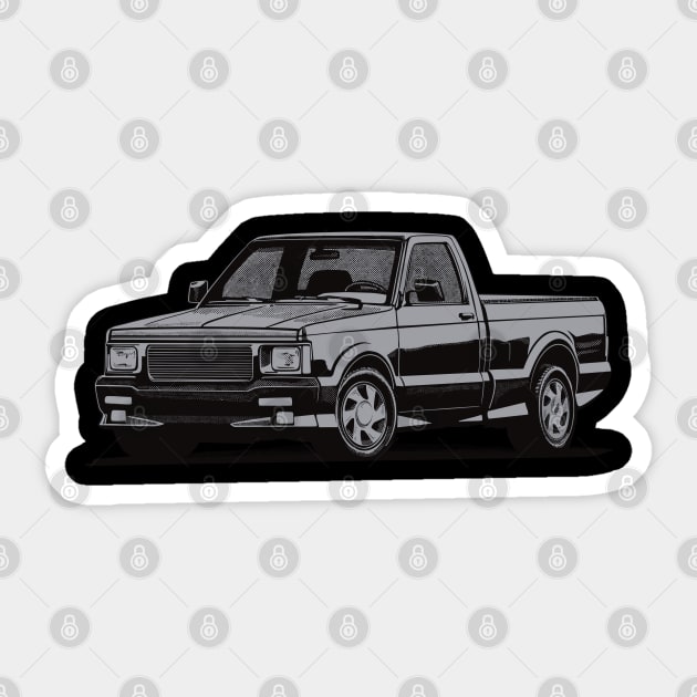 Classic truck gmc syclone Sticker by Saturasi